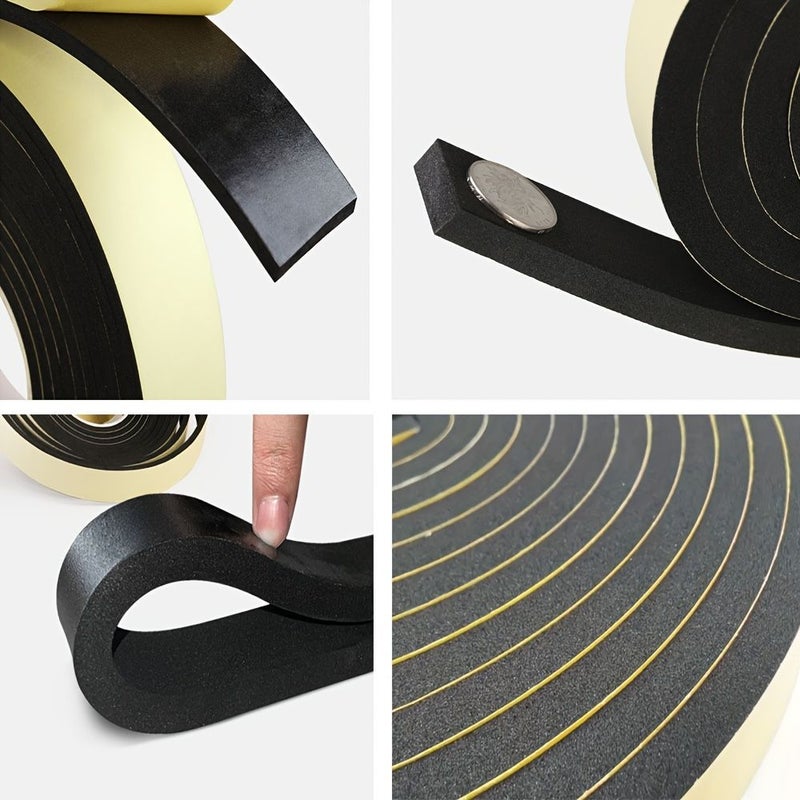 EVA Single Sided Black Foam Tape 78 74 Inch Long 10mm Wide 8mm Thick Strong Cushioning Adhesive Shockproof Wear Resistant Sponge Tape For Door Window Sealing Table Leg Pad Wall Protection - Image 5