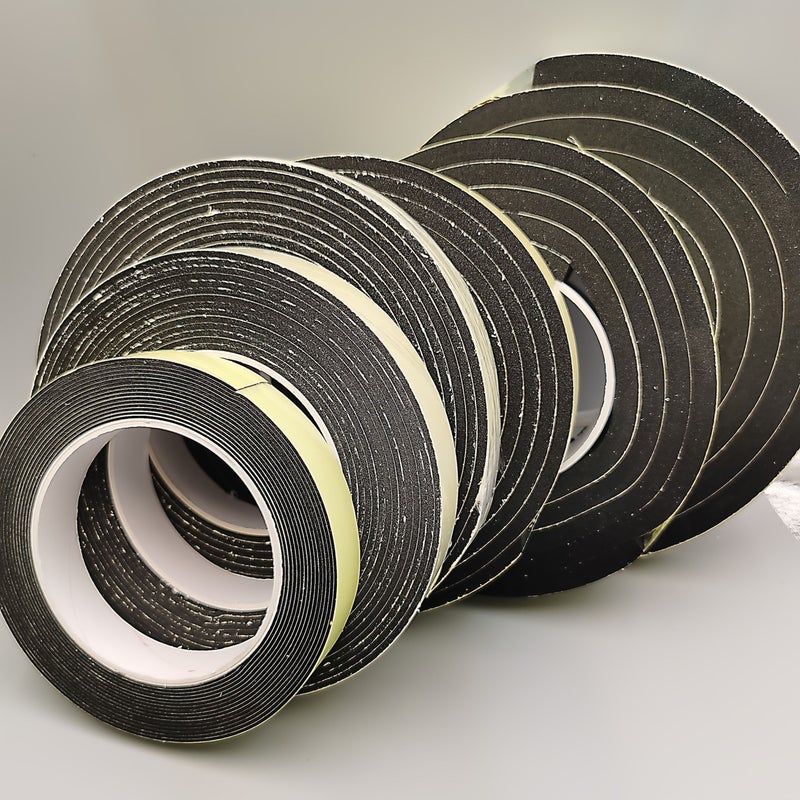 EVA Single Sided Black Foam Tape 78 74 Inch Long 10mm Wide 8mm Thick Strong Cushioning Adhesive Shockproof Wear Resistant Sponge Tape For Door Window Sealing Table Leg Pad Wall Protection - Image 1