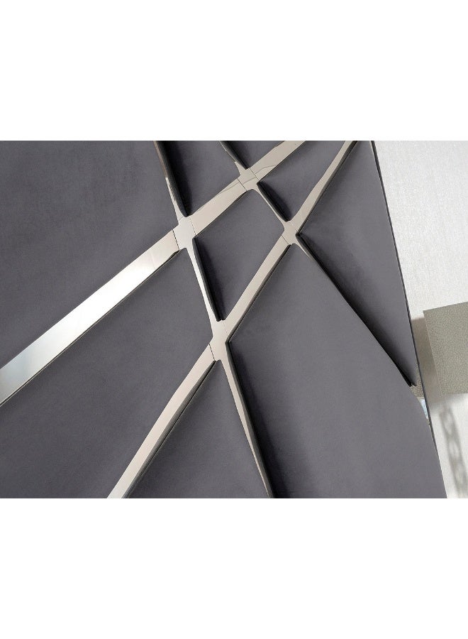 Nayam Sleep Oliver & Sons The Shard Metal Bedframe Chrome 180x190x40Cm  - Image 5