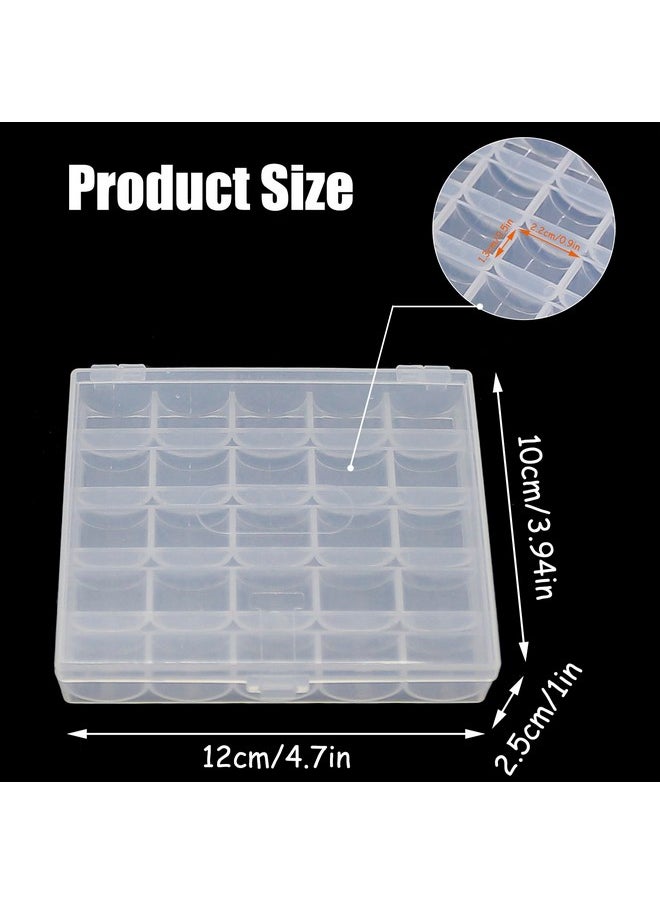 25 Pcs Bobbins For Sewing Machine Sewing Bobbins With Case Sa156 Bobbins Bobbins Class 15 Plastic Bobbins Compatible With Brother Singer Sewing And Embroidery Machine (25 Bobbins With Box)