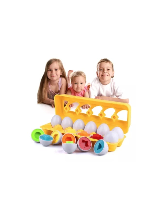 لعبة البيض التعليمية - مطابقة الأشكال - Image 1