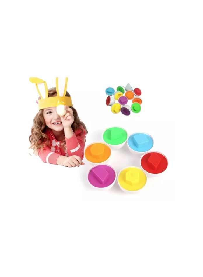 لعبة البيض التعليمية - مطابقة الأشكال - Image 2