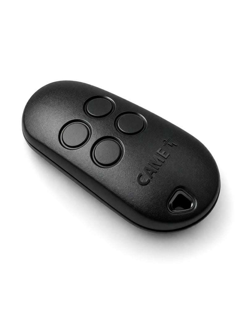 CAME TOP44FGN 4 Channel Black Remote Control with Fixed Code and Self-Learning Function for Easy Duplication Multi-User Frequency 433.92 MHz Compatible with CAME Models Only - Image 1