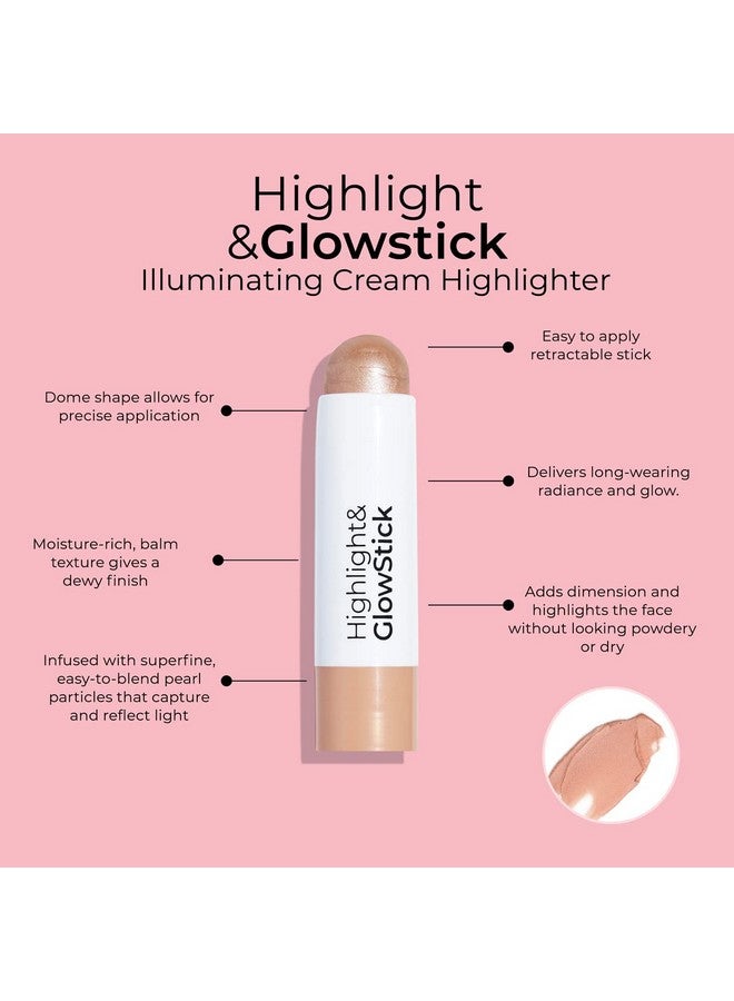 ModelCo Glow Stick 3 In 1 Multi Use Cream Color Stick Hydrating Creamy Formula Delivers Luminous Color For A Healthy Glow Buildable Coverage From Sheer To Saturated Natural Rose 0.176 Oz - Image 3