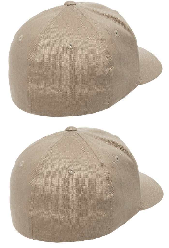 Flexfit 2-Pack Premium Original Cotton Twill Fitted Hat w/THP No Sweat Headliner Bundle Pack Khaki - Image 2