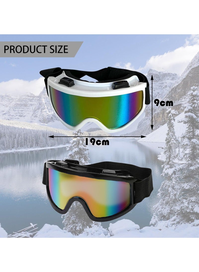 Generic - 2 Pcs Ski Goggles Over Glasses Snow Goggles for Skiing Anti-fog Anti-glare Ski Goggles, Wind Resistance Goggles, Helmet Compatible, for Kids, Teens, Youth, Boys, Girls, Men and Women - Image 1