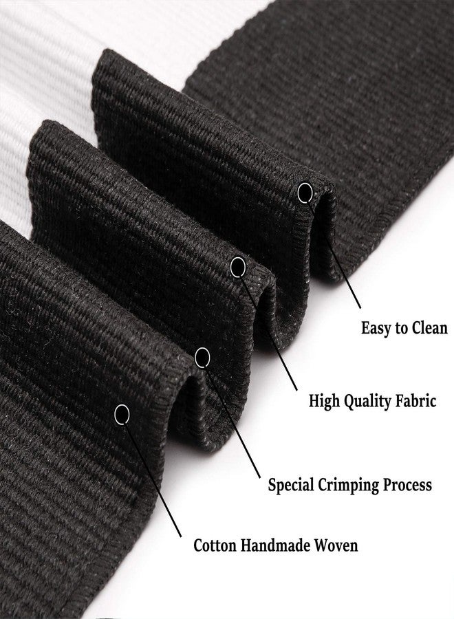 KOZYFLY Black and White Striped Outdoor Rug 5x7 Ft Area Rug Washable Indoor Outdoor Rug Cotton Striped Rugs for Living Room Farmhouse Large Floor Carpet for Bedroom Living Room Patio - Image 4