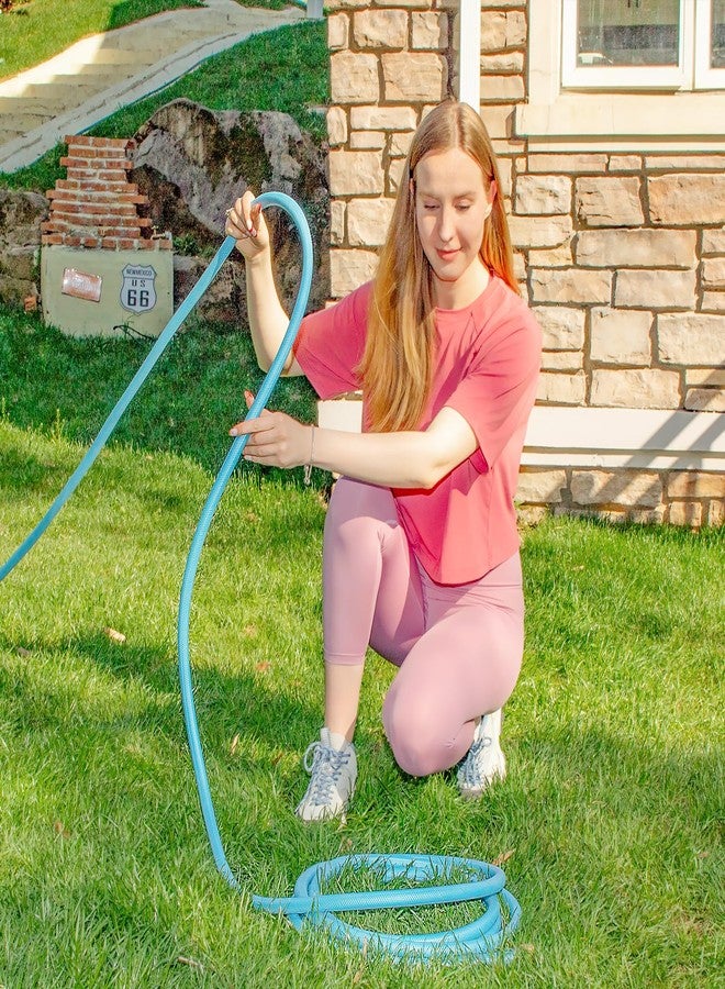 Fevone Garden Hose 50 ft, Drinking Water Safe, Flexible and Lightweight - Kink Free, Easy to Coil, Strain Relief Ends, 3/4" Solid Brass Fittings - No Leak, 5/8" ID, RV Water Hose - Image 3