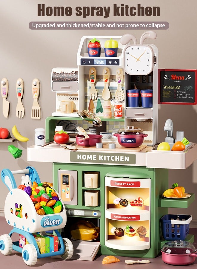 مجموعة ألعاب مطبخ وهمية تتألف من 37 قطعة مع إكسسوارات، مجموعة لعب مطبخ للأطفال، مجموعة لعب مطبخ مع محاكاة صوتية وضوء واقعية وبخار، مجموعة ألعاب طهي داخلية مع مخرج ماء، مجموعة لعب مطبخ وهمية للأطفال، - Image 4
