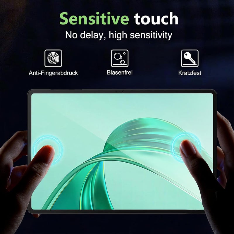 Vurtboly Multi-purpose fine material 2Pack Screen Protector Compatible with Honor Pad X8a 11inch 2024, 9H Hardness Tempered Glass Film, Ultra Resistant Anti-Fingerprints HD-Clear Tablet Film for Honor Pad X8a 11inch 2024 KSA standard compatible design - Image 5