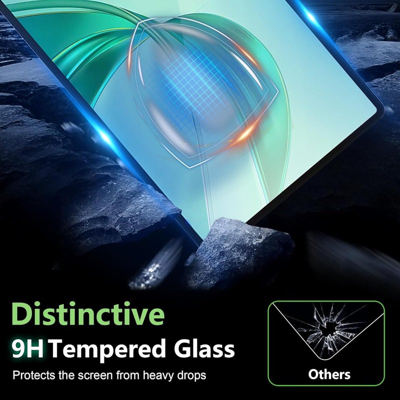 Vurtboly Multi-purpose fine material 2Pack Screen Protector Compatible with Honor Pad X8a 11inch 2024, 9H Hardness Tempered Glass Film, Ultra Resistant Anti-Fingerprints HD-Clear Tablet Film for Honor Pad X8a 11inch 2024 KSA standard compatible design - Image 2