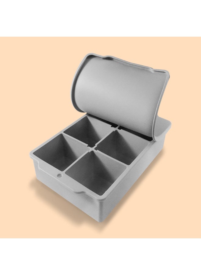 صينية مكعبات ثلج بغطاء سهل التحرير 6 مكعبات ثلج مربعة لكل صينية