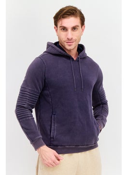 INC Men Hooded Long Sleeves Solid Sweatshirt, Navy  - Image 1