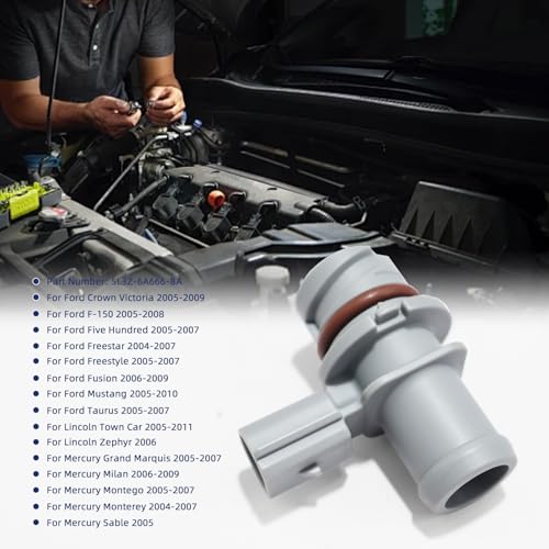 Gecious PCV Valve Assembly Compatible with Ford Edge Escape Explorer Freestar Fusion Mustang Ranger Taurus, Lincoln Aviator MKX, Mercury Milan Mountaineer Sable - Replaces 2C5E6A666AA, 2C5Z6A666AA, 93227VMFN - Image 3