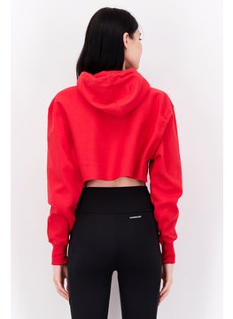 Champion Women Sportswear Fit Long Sleeve Outdoor Sweatshirt, Red  - Image 4