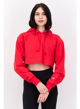 Champion Women Sportswear Fit Long Sleeve Outdoor Sweatshirt, Red  - Image 1