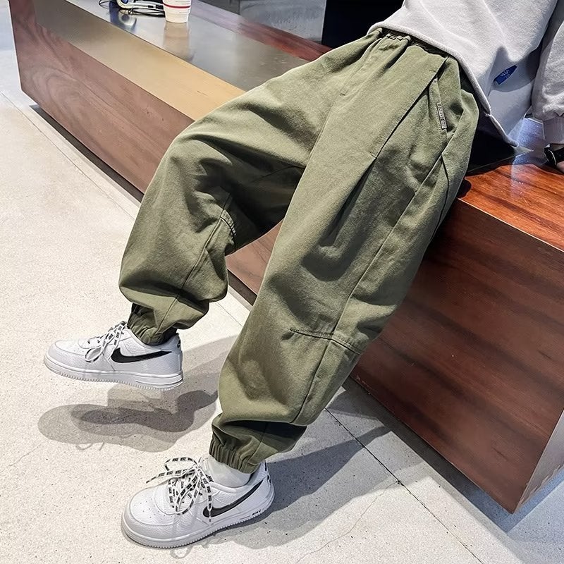 Boys' Pants New Arrival 2024 Fashion Casual Children'S Wear Trendy Cool Boys' Stylish Fried Street Korean Style Crockwear Pants - Image 2