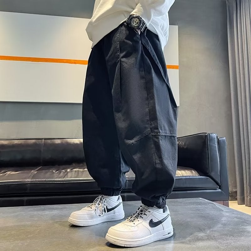 Boys' Pants New Arrival 2024 Fashion Casual Children'S Wear Trendy Cool Boys' Stylish Fried Street Korean Style Crockwear Pants - Image 5