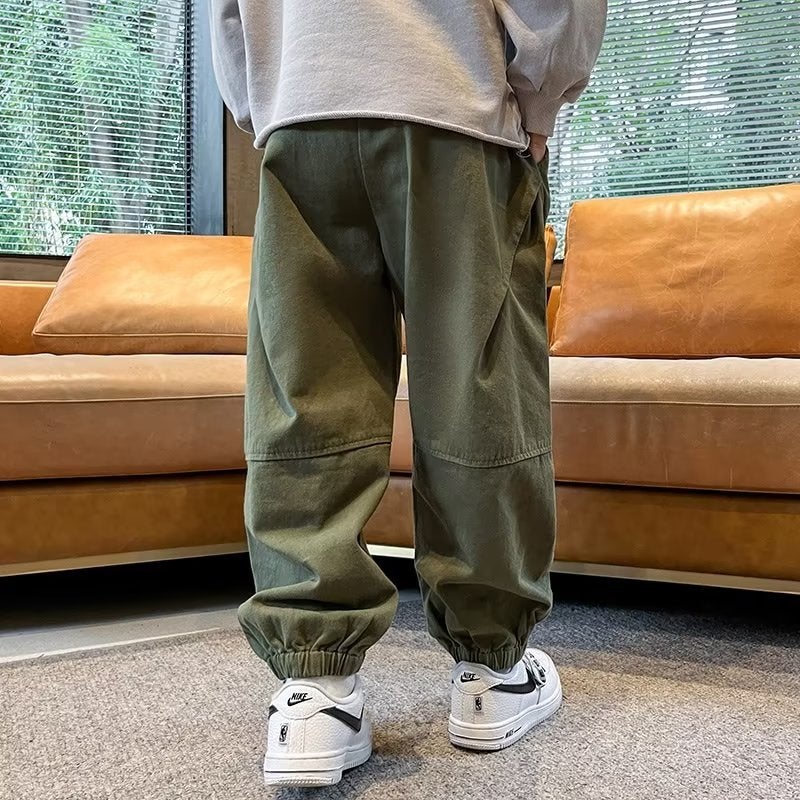 Boys' Pants New Arrival 2024 Fashion Casual Children'S Wear Trendy Cool Boys' Stylish Fried Street Korean Style Crockwear Pants - Image 4