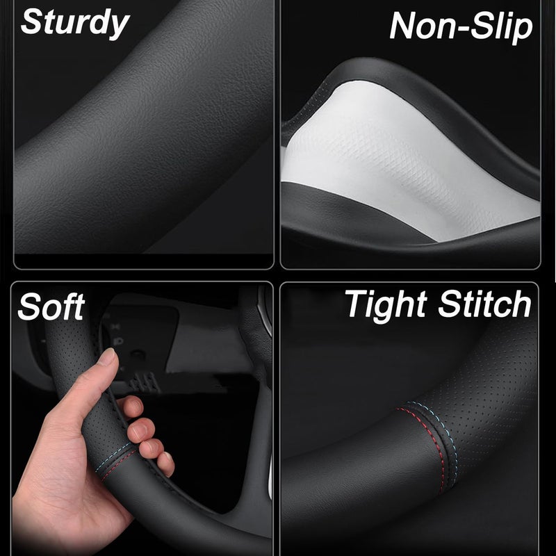 XHRING Nappa Leather Steering Wheel Cover for Mazda - Image 5