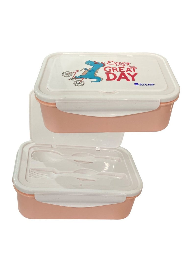 ATLAS 3-Compartment Lunch Box Multicolour  - Image 1