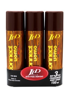 Jean Paul Dupont Connect Uomo Exotic 3Pcs Promo Pack Body Spray For Men 150ml  - Image 1