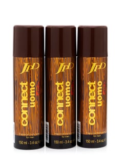 Jean Paul Dupont Connect Uomo Exotic 3Pcs Promo Pack Body Spray For Men 150ml  - Image 3
