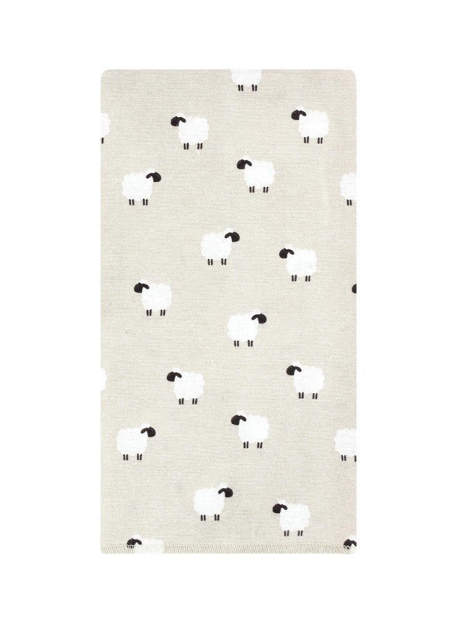 Luvable Friends Hudson Baby Flannel Burp Cloths 12pk, Beige Sheep - Image 2