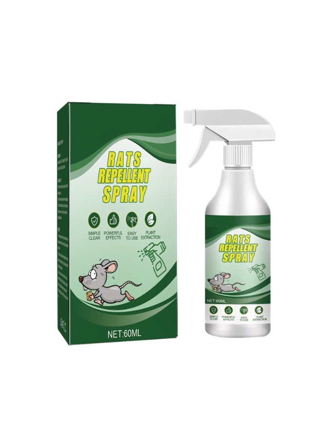 KASTWAVE 60ml Mouse Repellent Spray for Indoor Use,  Natural Extract with Pleasant Scent, Non Toxic, Free Fly Trap Perfect Alternative to Traps & Bait  - Image 1