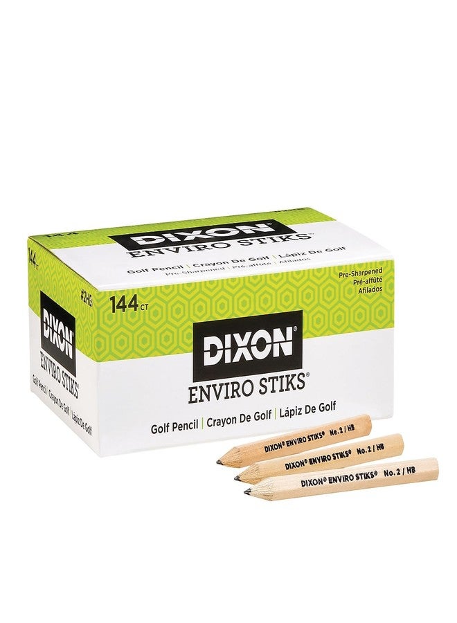 Dixon Pre-Sharpened EnviroStiks Golf Pencils, #2 HB Lead, Pack of 144 (DIX15099) - Image 1
