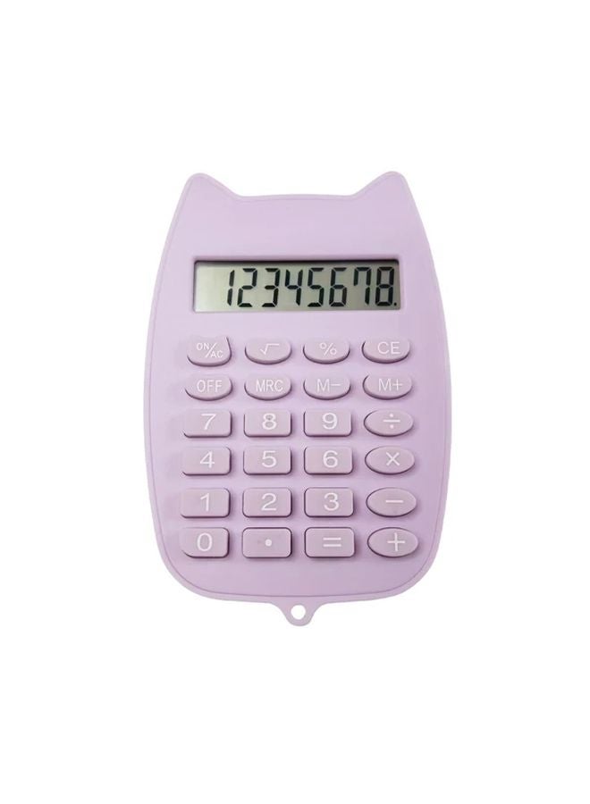 Purple Cute Candy Color Mini Multifunctional Calculator Small Computer Device - Image 1