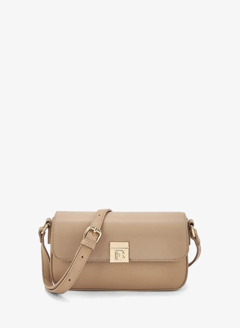 FLORA BELLA CROSSBODY BAG WTH SOLID COLOR AND ADJUSTABLE SHOULDER STRAP
