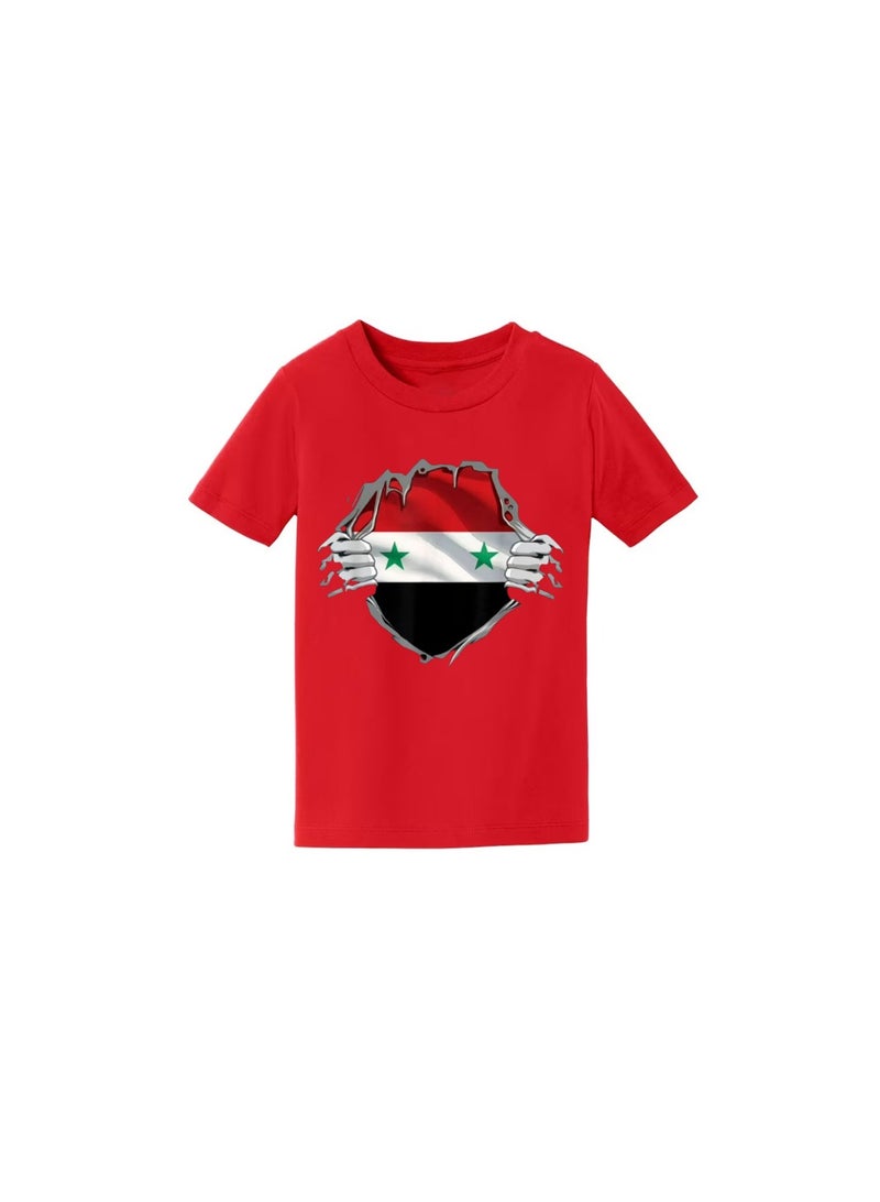 PRINTSHOP4ME Syria Adult Mens T-Shirt–Comfortable And Soft Cotton Round Neck And Short Sleeve Tshirt-Perfect For Sports,Events And Casual Outings - Image 3