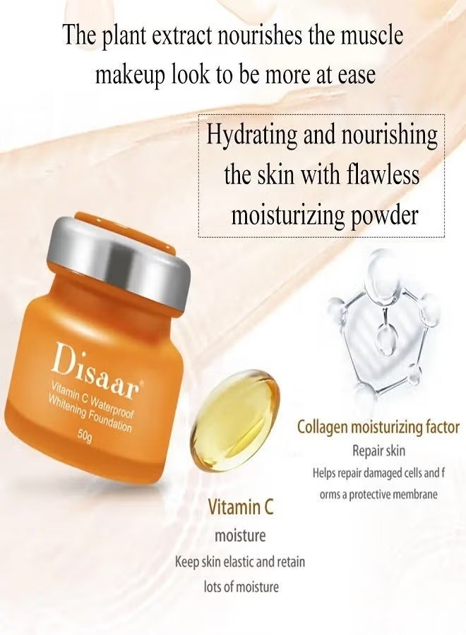 Disaar Vitamin C Waterproof Whitening Foundation - 50 G - Image 4