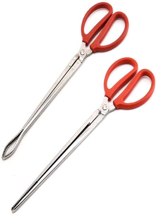 Dadamong Crab Tongs - Set of 2 Multi-Function Clip Scissor Tongs, Anti-Slip Clamp, 15-Inch Long - Image 1