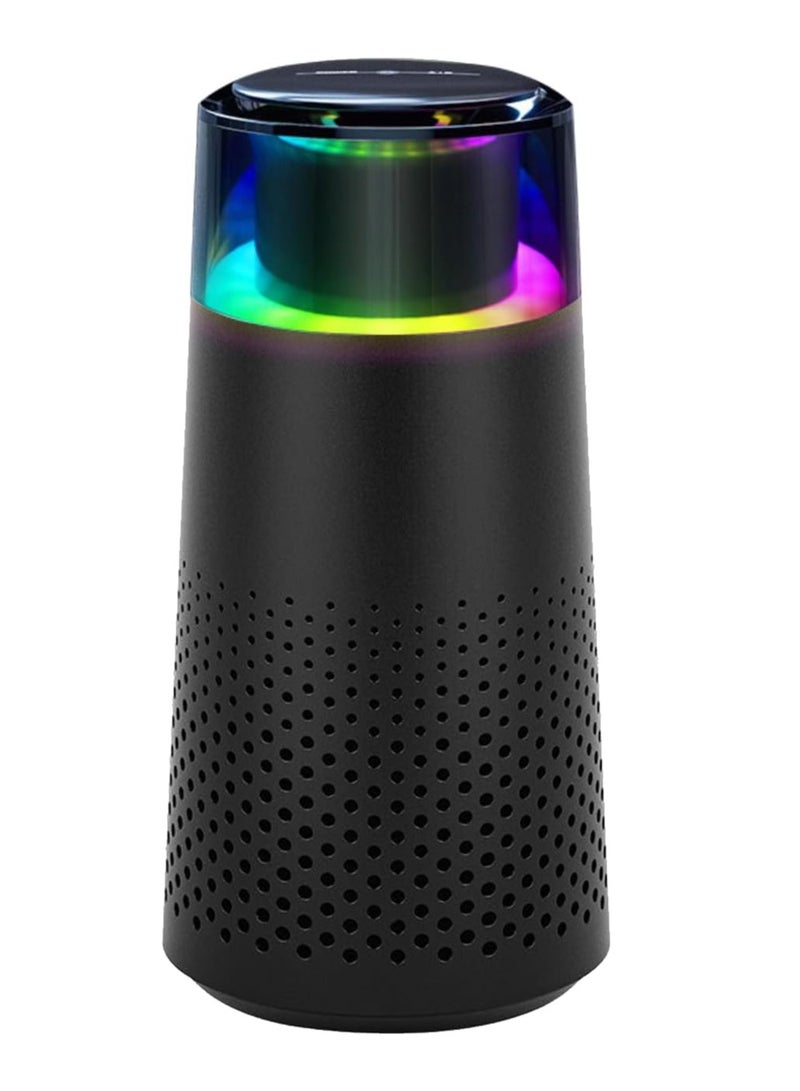 Car Air Purifier, Portable Ionizer Air Purifier, Mini Air Purifier with HEPA Filter, Atmosphere light function with LED running lights, Quiet Operation Air Purifier, for Car, Home, Office, Black - Image 1