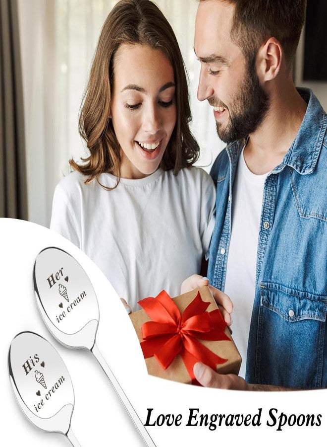 Coopyin Couples Christmas Gifts, Couples Stocking Stuffers, Couples Gift Ideas, Couples Ice Cream Spoon, Valentines Day Gifts, Anniversary Engagement Wedding Gifts for Coupl Boyfriend Husband Wife Girlfriend - Image 5