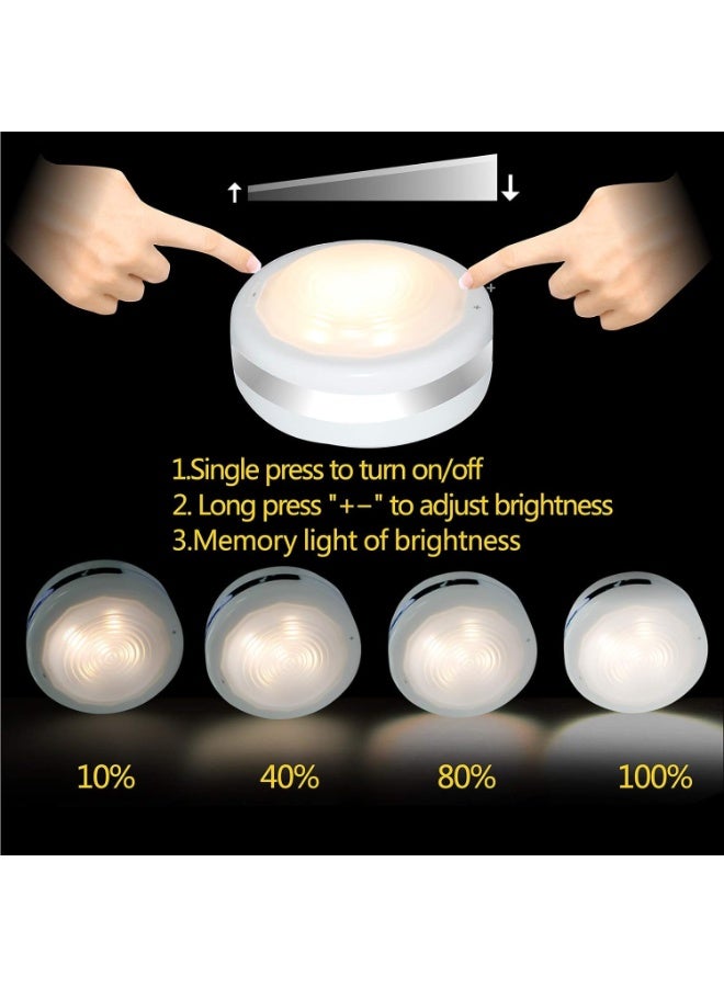 Battery Operated Puck Lights with Remote, Wireless Led Under Cupboard Light with Remote Control, Under Cabinet Lighting, Stair Closet Lights (Natural White/White) - Image 3