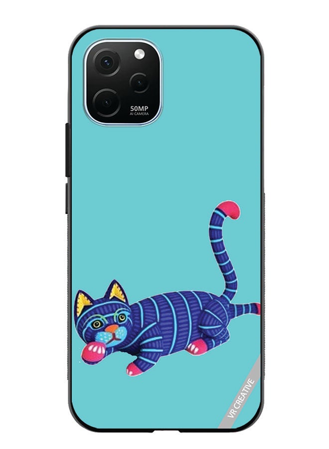 VR CREATIVE Protective Case Cover For Huawei Enjoy 50z Cat Design Multicolour - Image 1