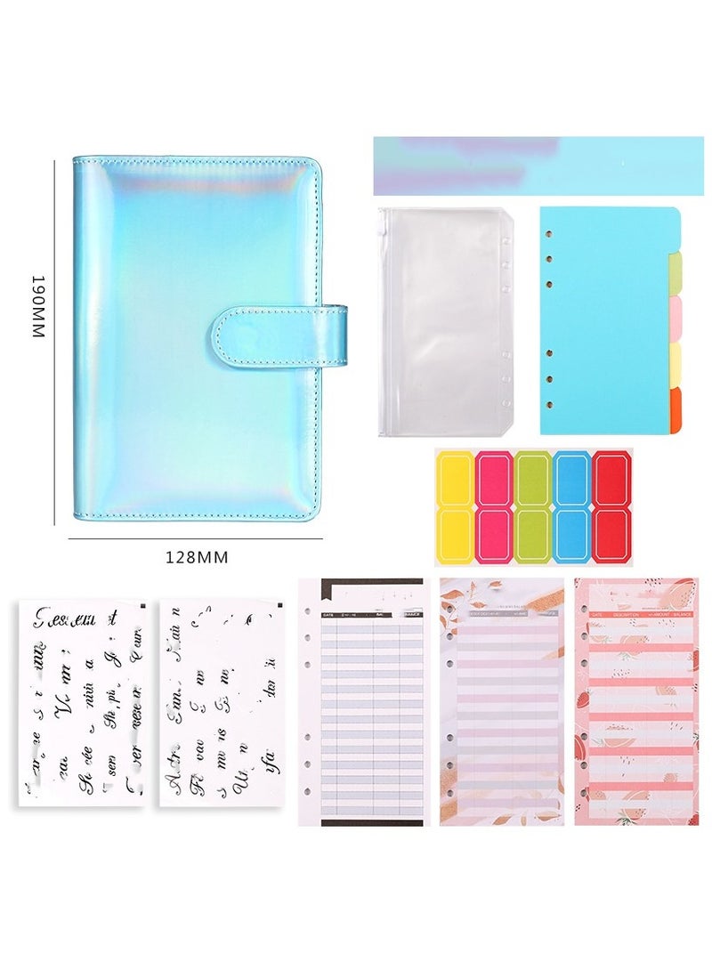 Nariele Laser Dazzling Macaron A5 Loose Leaf Business Notebook