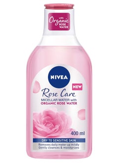 Nivea Face Micellar with Organic Rose Water Makeup Remover, Rose Care Dry and Sensitive Skin, 400ml  - Image 1