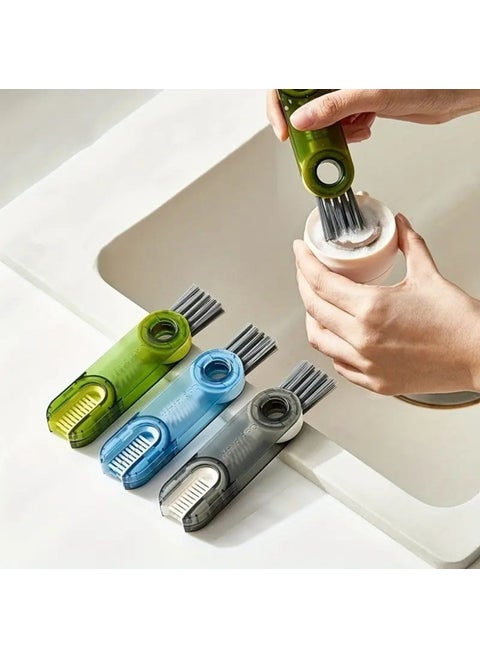 ® 3-Function Practical Bottle Cleaning Brush Multi-Purpose Brush for Kitchen Bathroom Vehicle Keyboard Window Grooves
