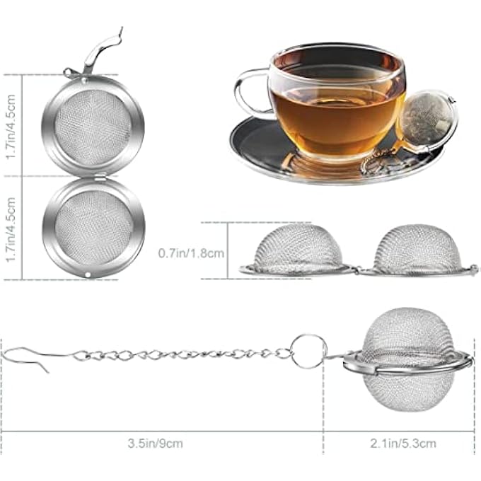 Tealand Durable Stainless Steel Tea Ball With Chain Strainer To Brew Green Black Herbal Oolong Puer Loose Tea Leaf - Image 4