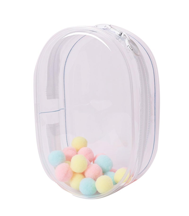 Yushen Large Doll Carrying Case for 18cm Plushies, Clear Figure Display Bag with Keychain, 7in Doll Carrying Case Keychain Pouch Charms for Collectibles - Image 1