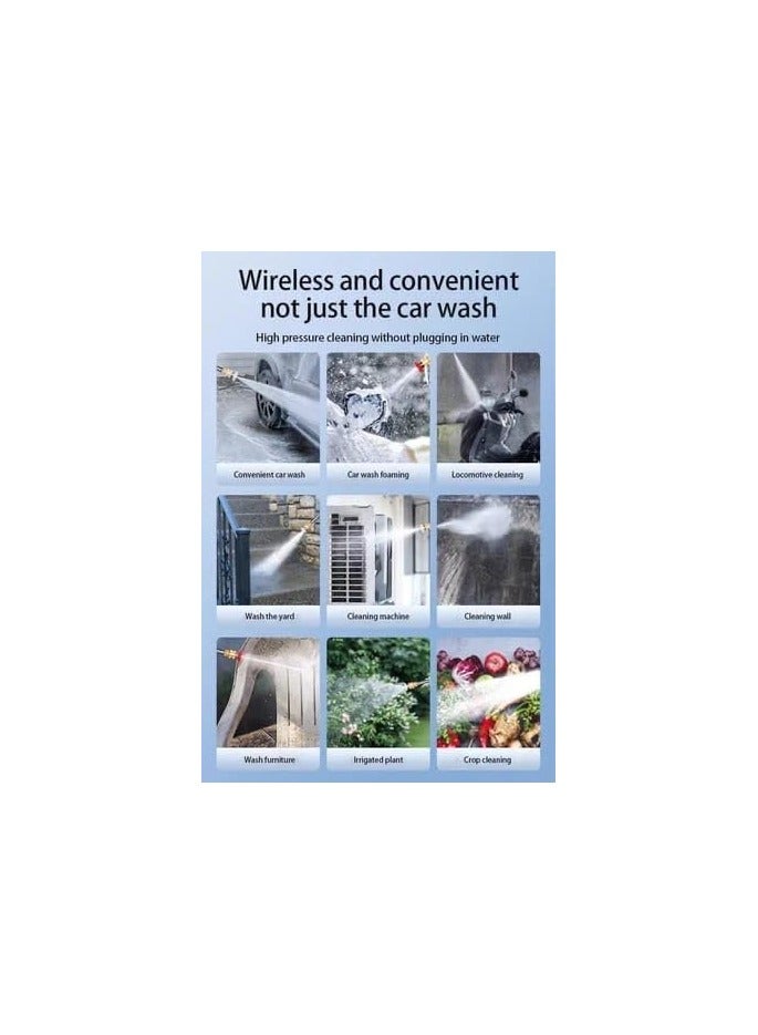 SHEZA STAR Cordless High Pressure Car Washer, 48V Battery, With Accessories - Image 4