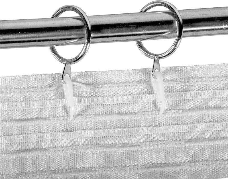 MHS Curtain Hooks for M Track, White Nylon Plastic, Rust-Free, Pack of 100 PCS - Durable - Image 4