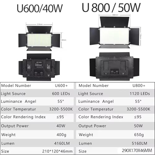 ADZOY Premium Combo of Pro LED 800 Upto 14 Inch with 1200 LED Light | Camera Flash | Power Adaptor | Dimming Knobs | 7 Feet Adjustable Metal Tripod with Clamp & Bracket for Video Photo Studio Lighting - Image 5