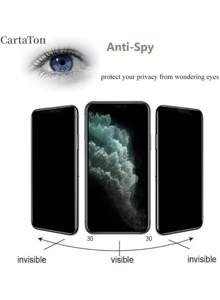 واقي شاشة الخصوصية لجهاز iPhone 16 Pro Max، غشاء سيراميك غير لامع، مضاد للتجسس، لاصق كامل، واقي شاشة مرن غير قابل للكسر - Image 2