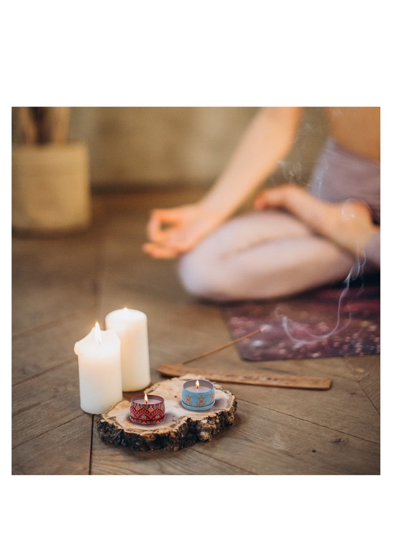 Grab Mantra مجموعة أدوات صنع الشموع DIY، أدوات حرفية، تتضمن وعاء صب، فتائل، حامل فتائل لاصقة، علب شمع العسل، صبغة بلونين وملعقة  - Image 4