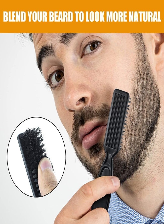BIRZAR Beard Filling Pen Kit, Barber Styling Beard Colour Filler Pencil with Brush, Waterproof, Sweat Proof, Sharp Beard Lines Long-Lasting Durable Pencil for Men Beard,Eyebrows Filler - Black - Image 3